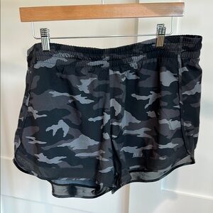 Athleta Black Camo Athletic Shorts